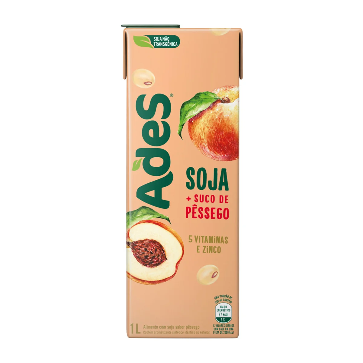 Suco de Soja Pessêgo Ades - 1l