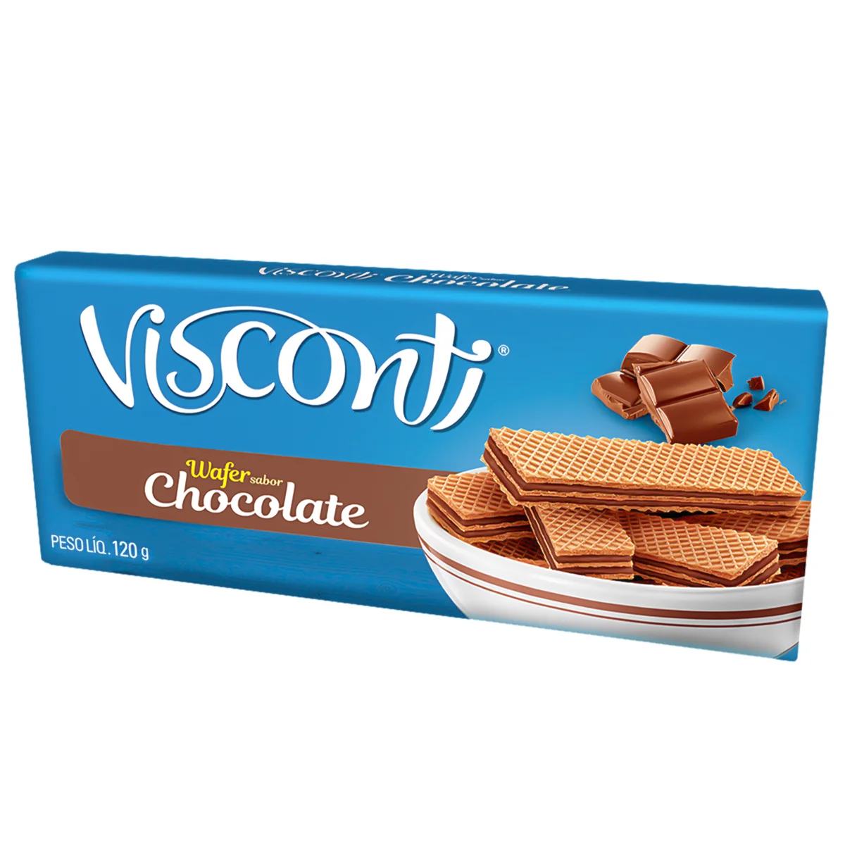 Biscoito Wafer Recheio Chocolate Visconti - 120g