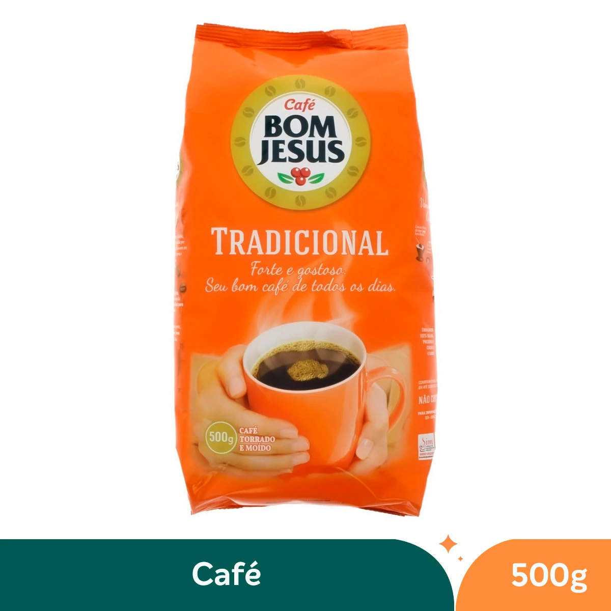 Café Torrado E Moído Bom Jesus Tradicional Pouch - 500g
