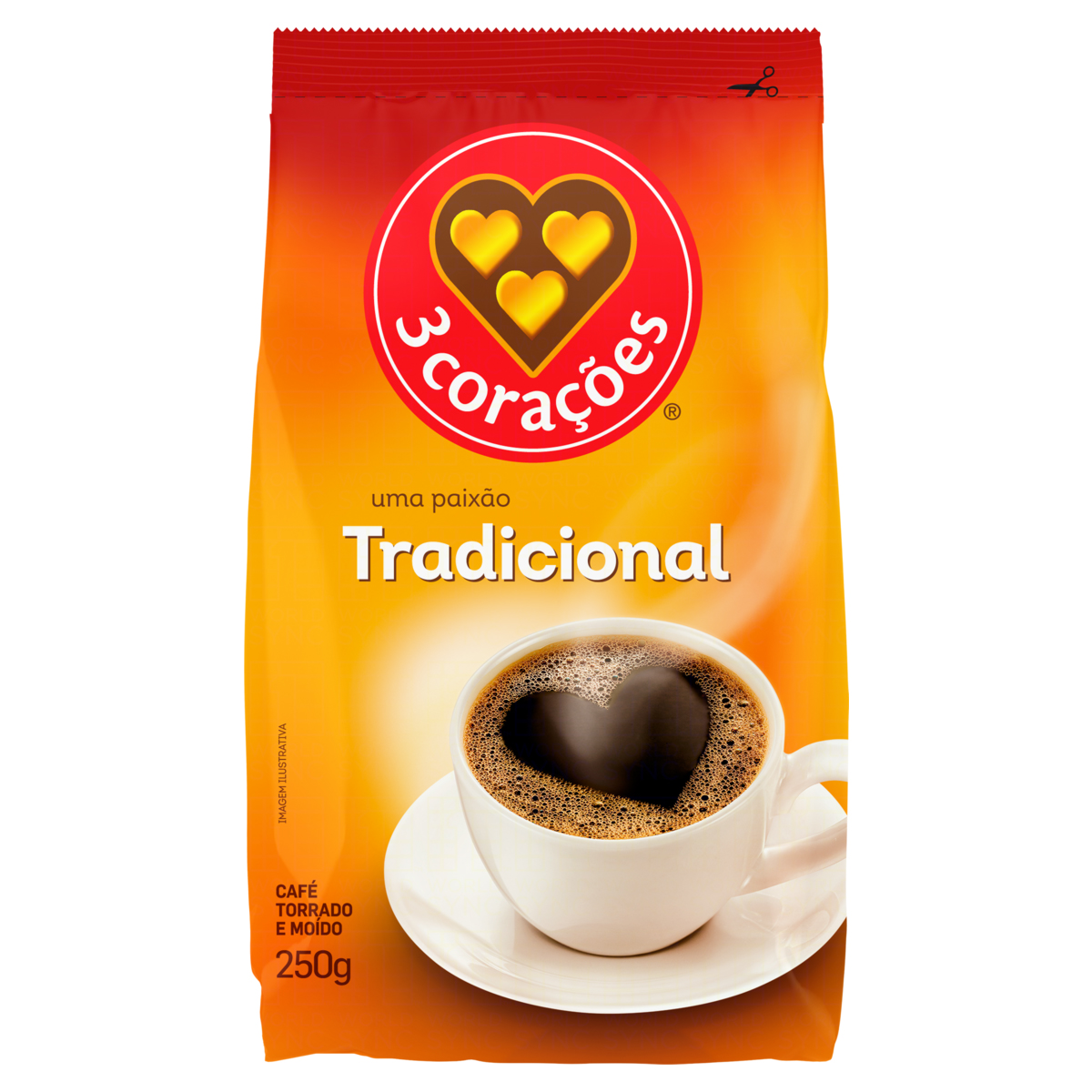 Café Torrado e Moído Tradicional Almofada 3 Corações - 250g