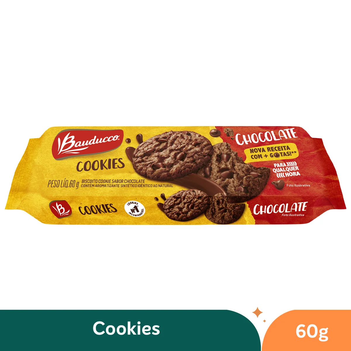 Biscoito Wafer Maxi Cookies Bauducco 117g : : Alimentos e  Bebidas