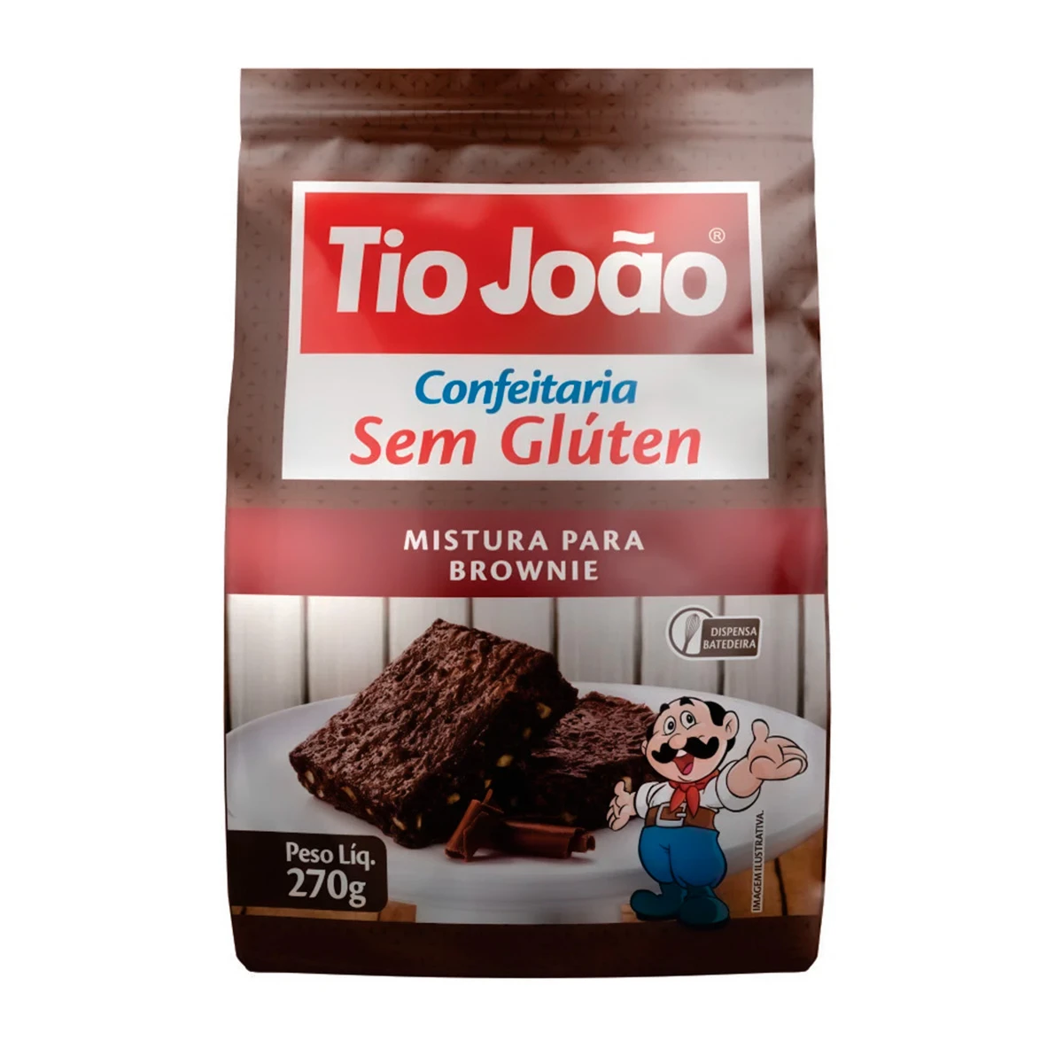 Mistura Para Brownie De Chocolate Tio João - 270g