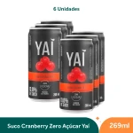 Suco Cranberry Zero Açúcar Yaí Lata 269ml - Fardo com 6 unidades